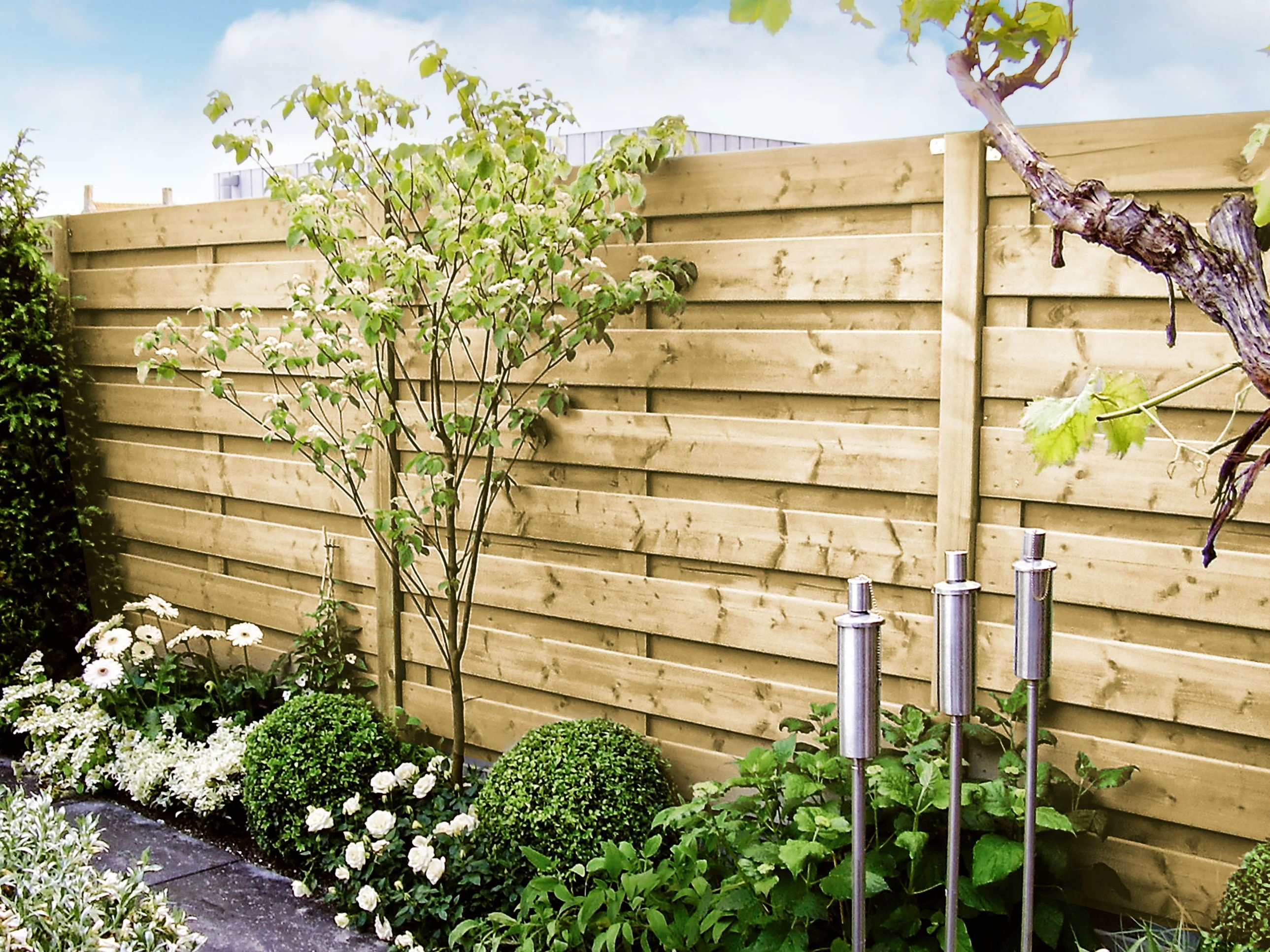 Vuren Schutting Geschaafd Groen Geïmpregneerd 180 x 180 cm - Afbeelding 2